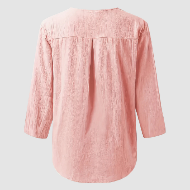 Melisa™ Casual Cotton & Linen Blouse