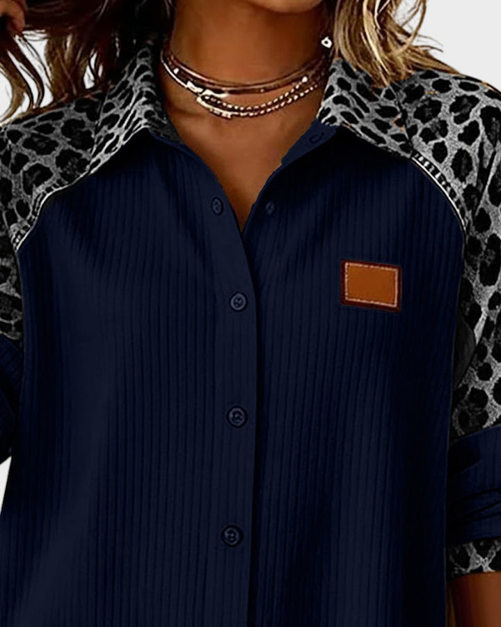 Jackie™ Leopard Print Button-Down Shirt