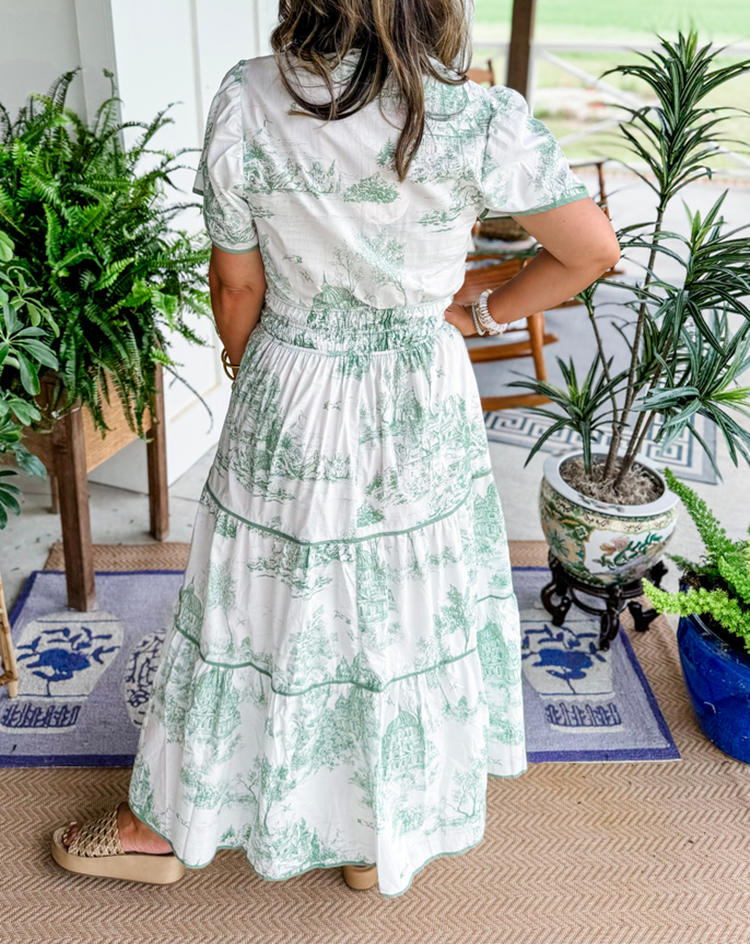 Esther™ Classic Toile Maxi Dress