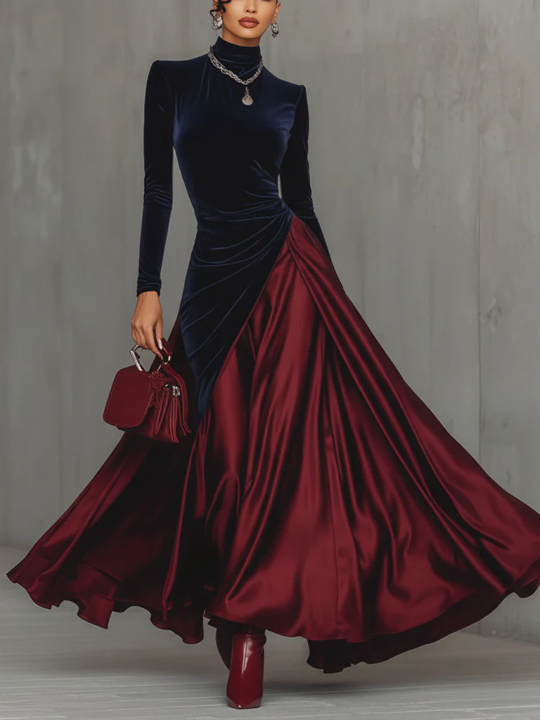 Lucrèce | Long Two-Tone Dress