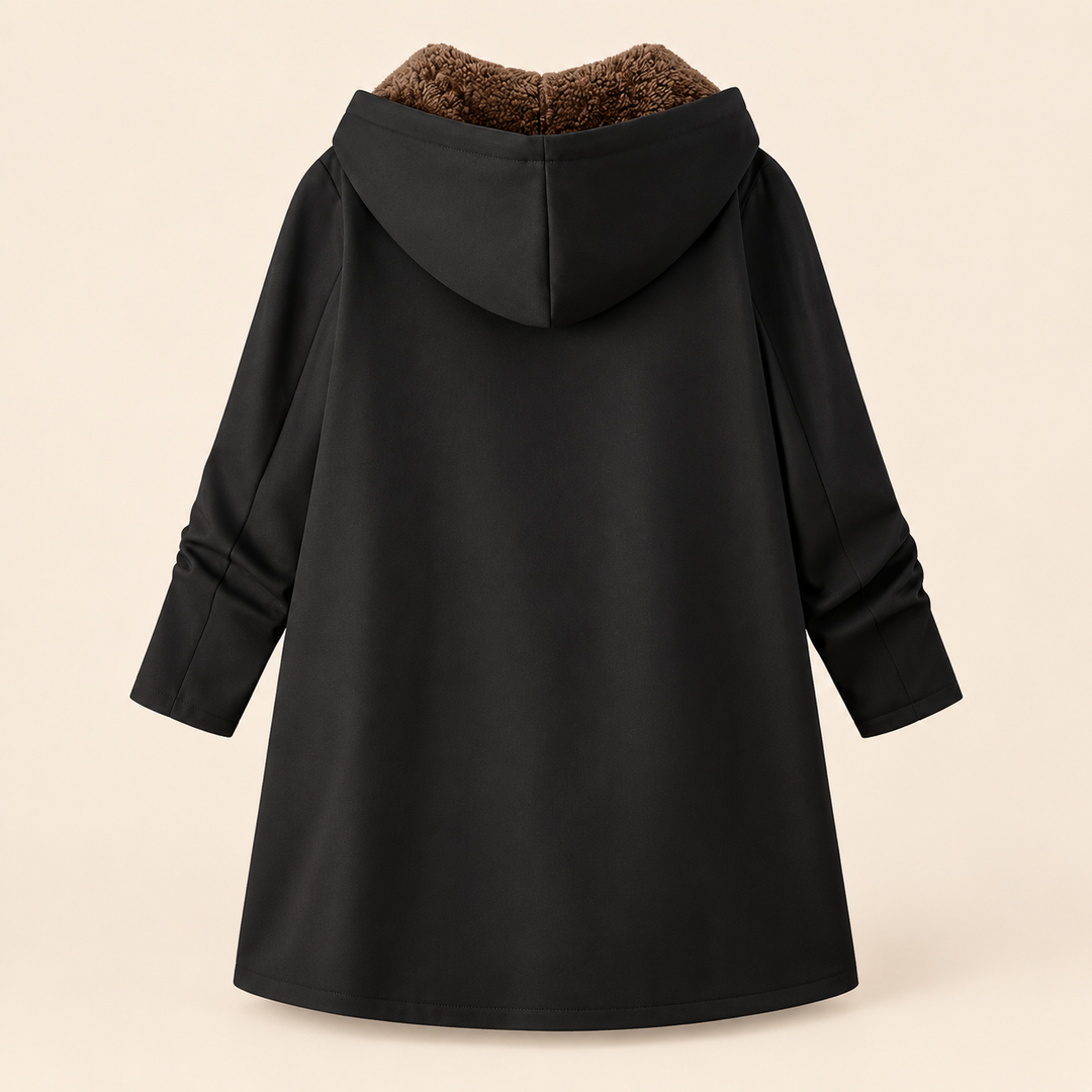 Evelyn | Cozy Sherpa-Lined Hooded Coat