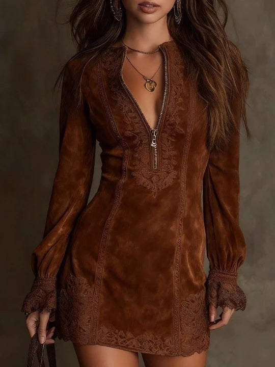 Laney™ Suede Mini Dress